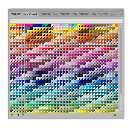 Librería de colores Pantone para Adobe Illustrator 2024