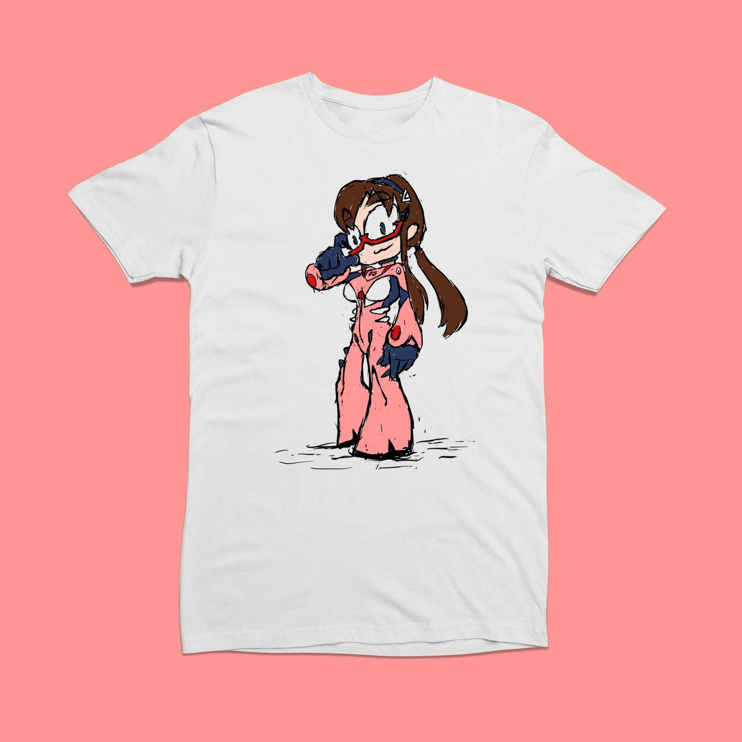 Playera Mari Makinami - Evangelion - Ilustración Chibi