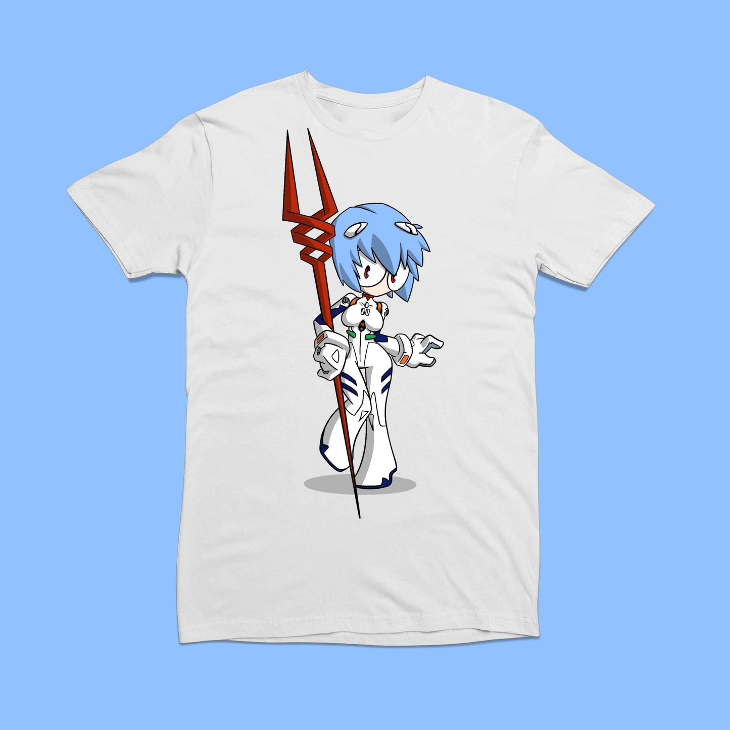 Playera Rei Ayanami - Evangelion - Ilustración Chibi