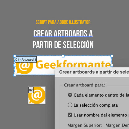 Crear artboards a partir de selección - Script para Adobe Illustrator