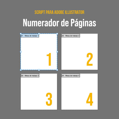 Numerador de Páginas - Script para Adobe Illustrator